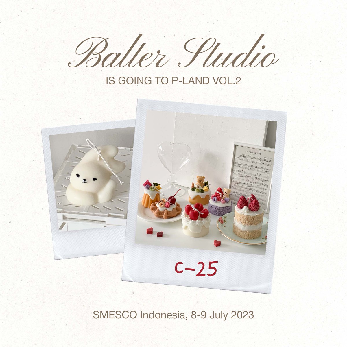 pbutterjs's tweet image. [RTs are appreciated🤍]

Balter Studio is going to #PLANDVol2 !
📅 JULY 8-9
📍 SMESCO Indonesia
🛒 Table C-25 (w/ ROOM875 &amp;amp; 875MART🫶)

Pre-order period: June 16-25

See youuu🤍

#PLANDVol2 
#PLANDVol2_Fanshop 
#PLANDVol2_FanshopCatalog