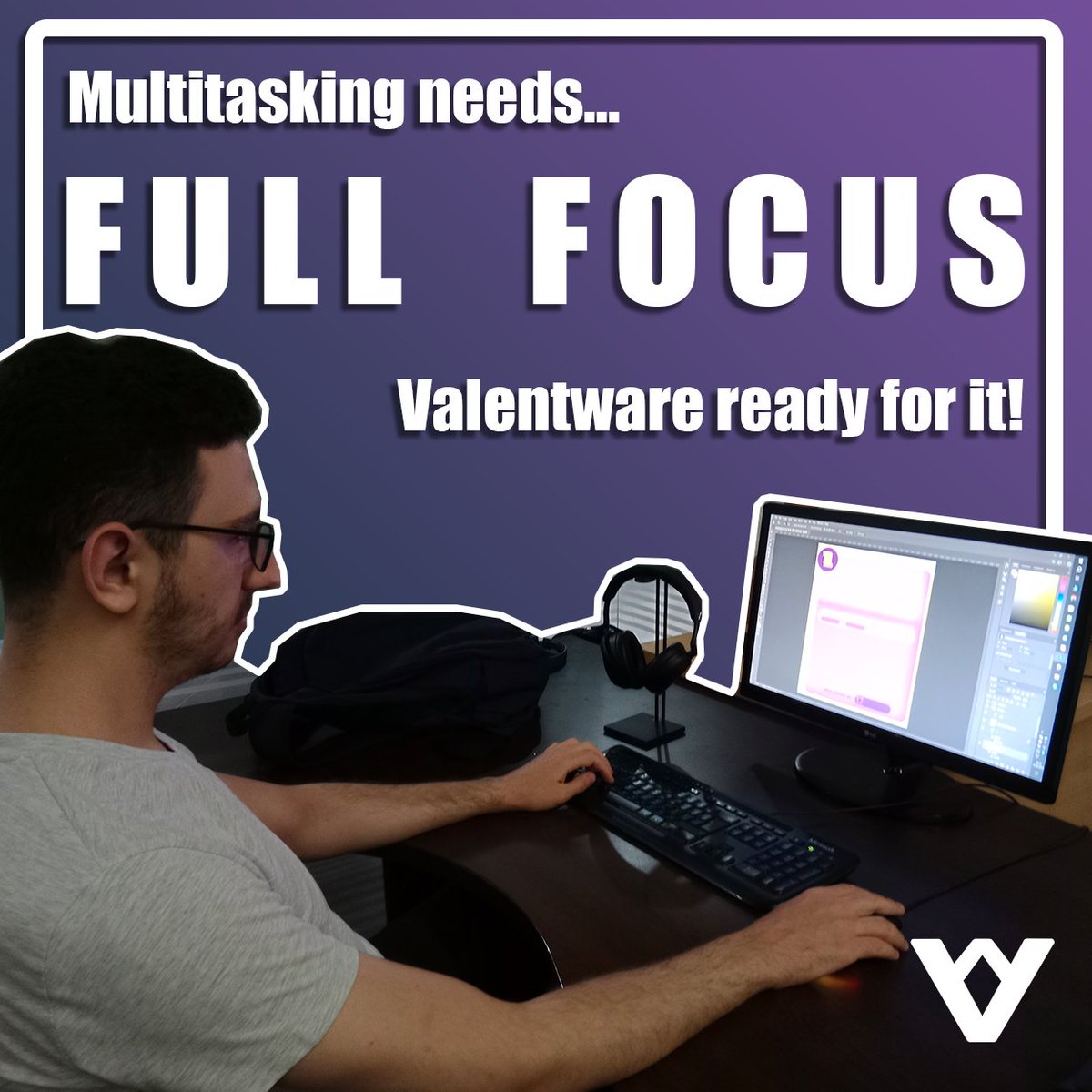 VALENTWARE's tweet photo. Do you love multitasking? We do too!

With Valentware Games, achieving goals with focus and in less time— thanks to the project-based approach. Make things happen twice fast - without sacrifice quality or accuracy. ⏱️

Who said multitasking isn’t possible? 🤔

#multitask #gamedev https://t.co/NE9rB5rk9Y