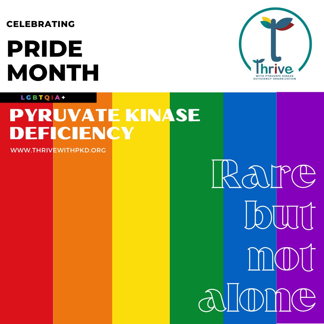 Celebrating all the LGBTQIA+ members of the #PKdeficiency community. Together we are #rarebutnotalone!

#pyruvatekinasedeficiency #rareanemias #hemolyticanemia #geneticanemia #blooddisorder #bloodcondition