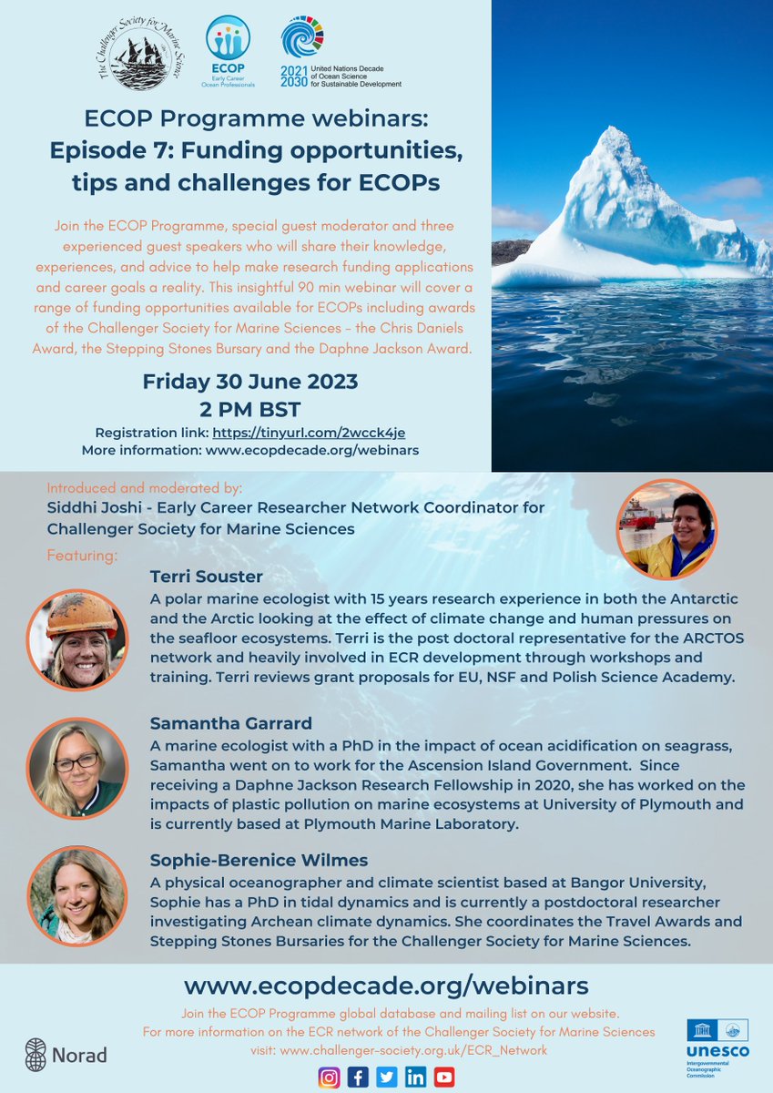 📣 Upcoming ECOP webinar!

🎉 Thanks to our partners <a href="/challengersoc/">Challenger Society</a> we are hosting a webinar on funding opportunities, tips and challenges for ECOPs, with special guests &amp; experts.

✨JOIN US!✨
📆 Friday 30 June
⏰ 2pm BST
⏳ 1.5 hours

👉 Register here: tinyurl.com/2wcck4je