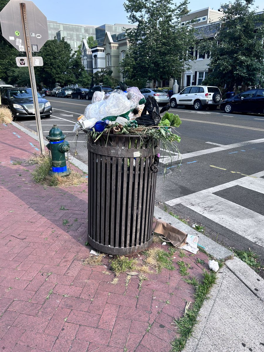 idikland's tweet photo. @311DCgov  garbage over flow at 3rd and F NE. https://t.co/4A6LPxtm1Y