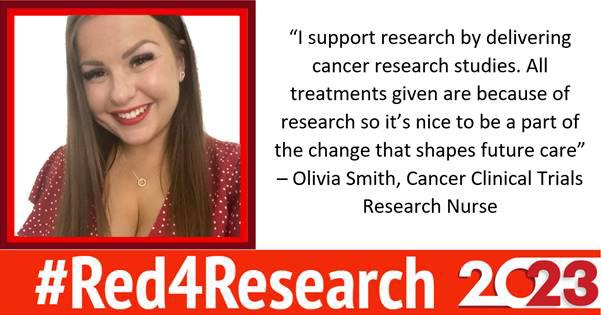 JPUHResearch's tweet photo. Cancer Clinical Research Nurse Olivia joined our @JPUHResearch team just over six months ago and her passion for research is contagious ❤❤❤❤❤❤

#Red4Research #whywedoresearch 
@AmandaA75409531 @NIHRCRNeoe https://t.co/usotZauyjA