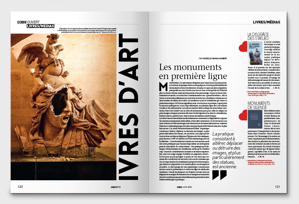 📚 #Livres : dans la grande famille des monuments, la statue occupe une place singulière, puisqu’elle est à la fois une œuvre d’art, le réceptacle de l’histoire mais aussi le portrait d’un personnage. Découvrez notre sélection de livres sur ce sujet. ⬇️
lejournaldesarts.fr/medias/les-mon…