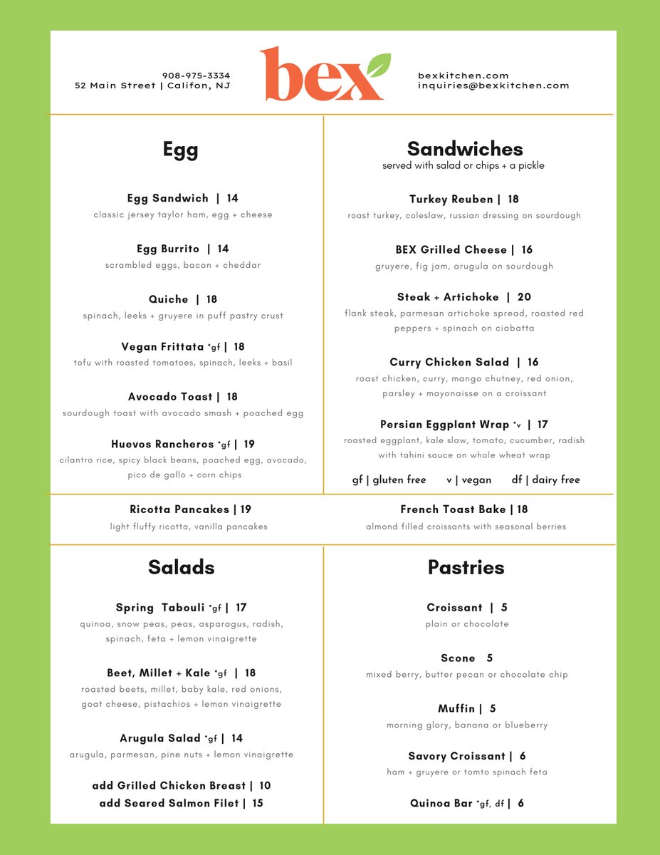 Bex Cafe is back and ready to celebrate! Join them for brunch this Father's Day weekend as they reopen their doors.

📍52 Main St, Califon, NJ. 

#Hunterdonmainstreets #hunterdoncountynj #visitnj #visithunterdoncounty