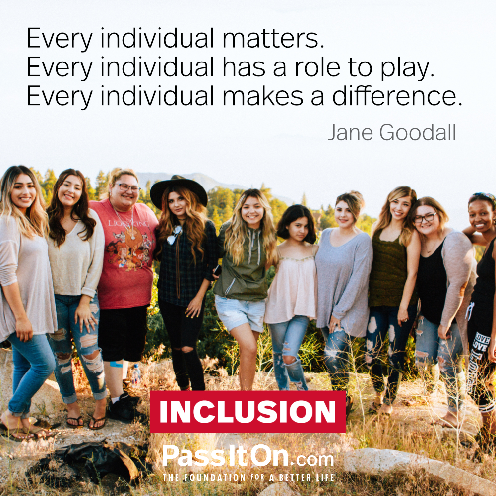 #inclusion #passiton
.
.
.
#include #individual #matters #role #play #make #difference #makeadifference #unity #together #inspiration #motivation #inspirationalquotes #values #valuesmatter #instadailyquotes #instadaily #instaquotesdaily #instaquotes #instagood
