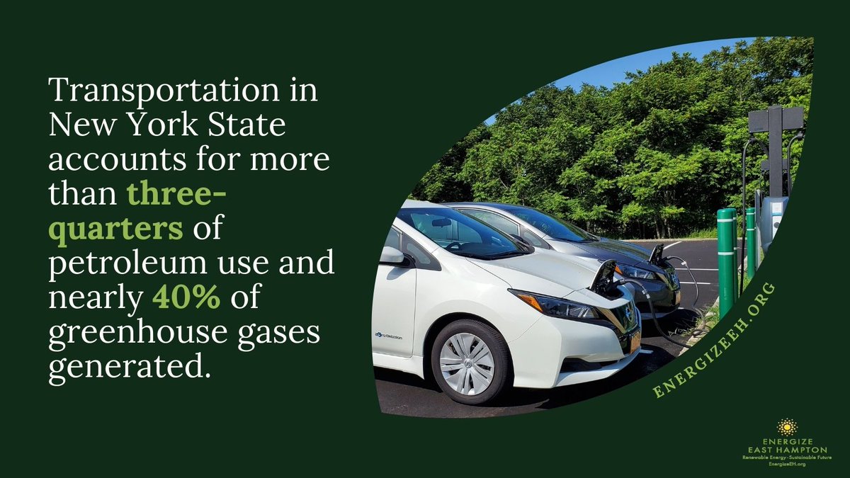 #DYK that transportation in New York State accounts for nearly 40% of  greenhouse gas #emissions? Providing bike-friendly paths or enabling #EV adoption can make a big difference. Learn more about the Town’s #sustainable transportation efforts here: ow.ly/GgA250OQjM0