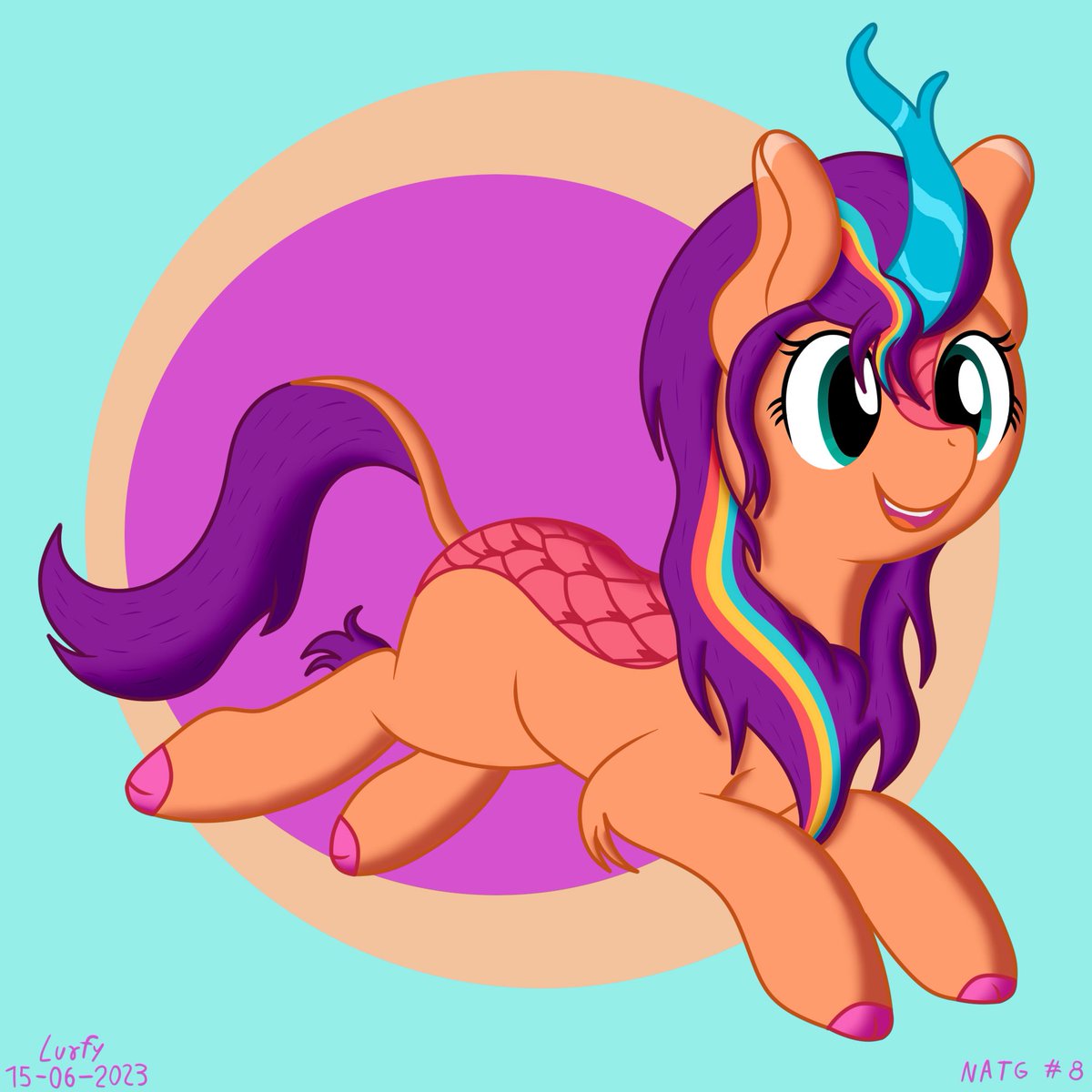 NATG 8:(yesterday) Pony as a different species (Sunny but of the Kirin species)

HD: deviantart.com/lurfy/art/NATG…

#NATG2023 #equestriadaily #sunnystarscout