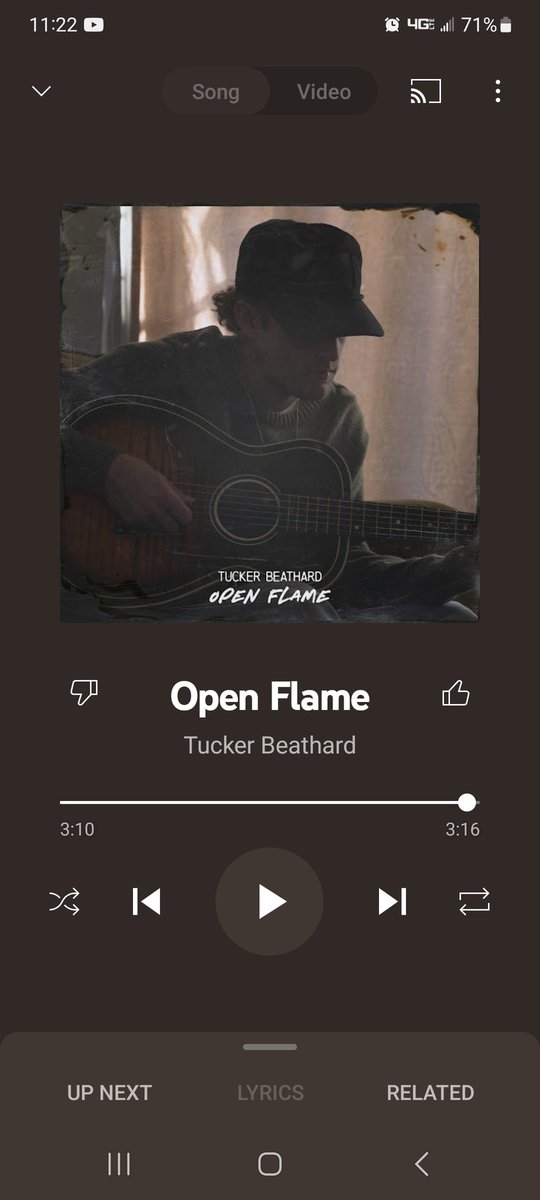 JaimeD1017's tweet image. Always a good day when you wake up to new music from @TuckerBeathard. This one tho...I swear it's like he has a gift of putting out the right words in song exactly when I need them #openflame