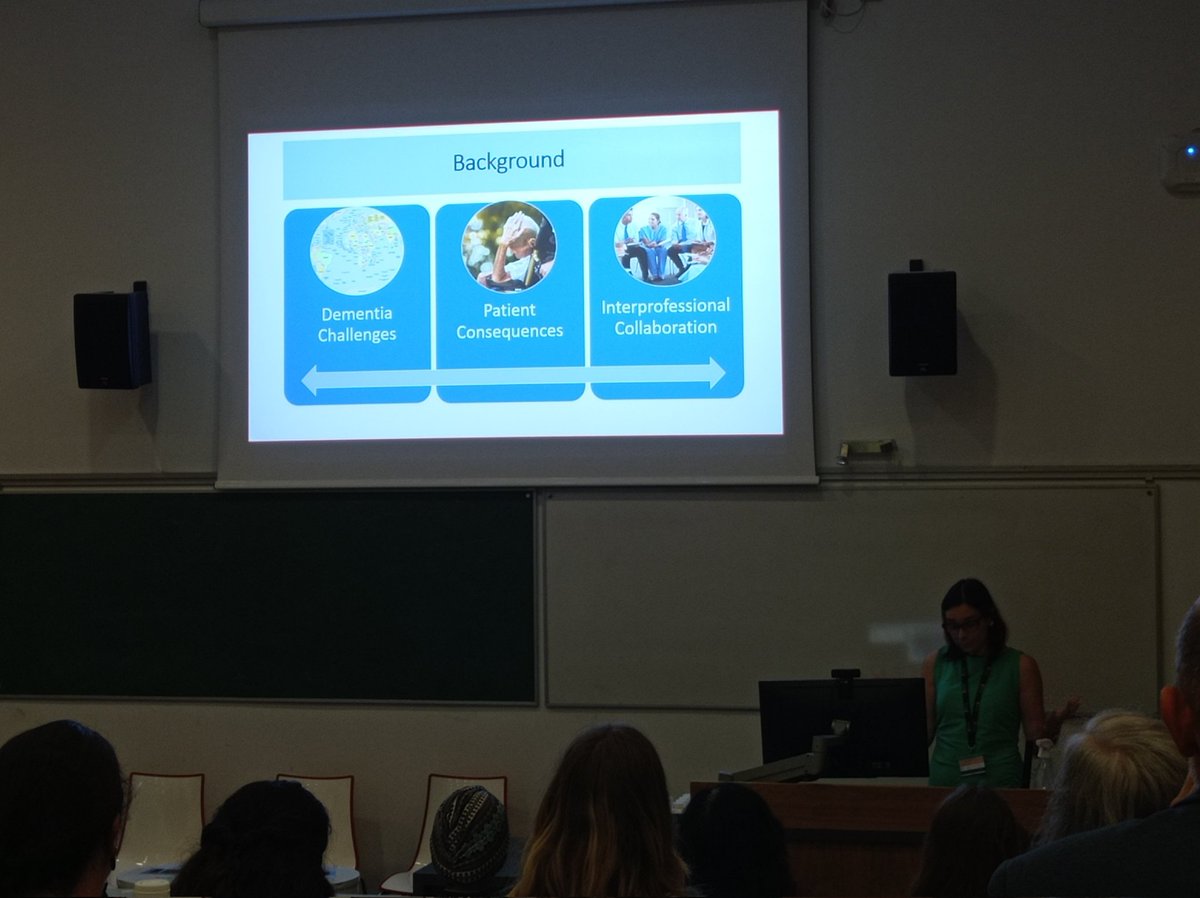 @_RenaYoung presenting on #IPE Dementia led by @TrishLyons4 @NiamhMoore40 @TonyFoleyUCC at @UCCMedHealth Teaching&Learning showcase day. Fantastic interprofessional initiative resulting increased student confidence to communicate with patients/carer in dementia.