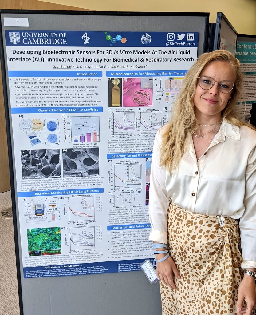 Dr Sarah Louise Barron (@biotechbarron) on Twitter photo Presenting my PhD work at the Cambridge #Bioelectronics Symposium #CBS2023
Thank you to <a href="/biochemist_hero/">Dr Roisin Owens</a> <a href="/oldroyd_sophie/">Sophie Oldroyd</a> <a href="/janirenaiz/">Janire Saez</a> for supporting and inspiring me over the years, couldn't have done it without you #womeninstem π
<a href="/cebcambridge/">CEB Cambridge</a>
<a href="/SensorCDT/">EPSRC Sensor CDT</a>
<a href="/DarwinCollege/">Darwin College</a> Presenting my PhD work at the Cambridge #Bioelectronics Symposium #CBS2023
Thank you to <a href="/biochemist_hero/">Dr Roisin Owens</a> <a href="/oldroyd_sophie/">Sophie Oldroyd</a> <a href="/janirenaiz/">Janire Saez</a> for supporting and inspiring me over the years, couldn't have done it without you #womeninstem π
<a href="/cebcambridge/">CEB Cambridge</a>
<a href="/SensorCDT/">EPSRC Sensor CDT</a>
<a href="/DarwinCollege/">Darwin College</a>