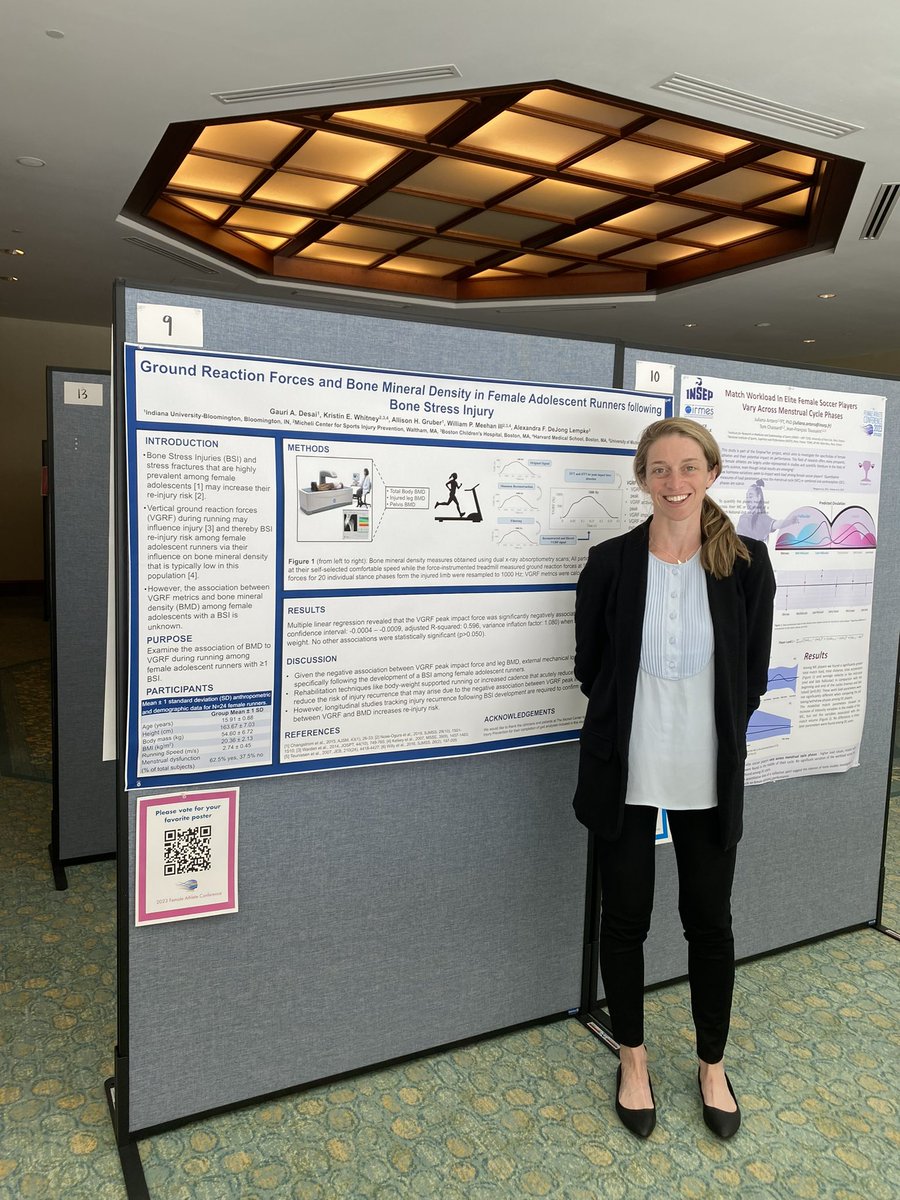 So excited to see our work with @gau_desai and @SportsMedBoston physician Kristin Whitney at #2023FAC @FemaleAthConf ! Sad we can’t be there in person, but looking forward to next time 🤩