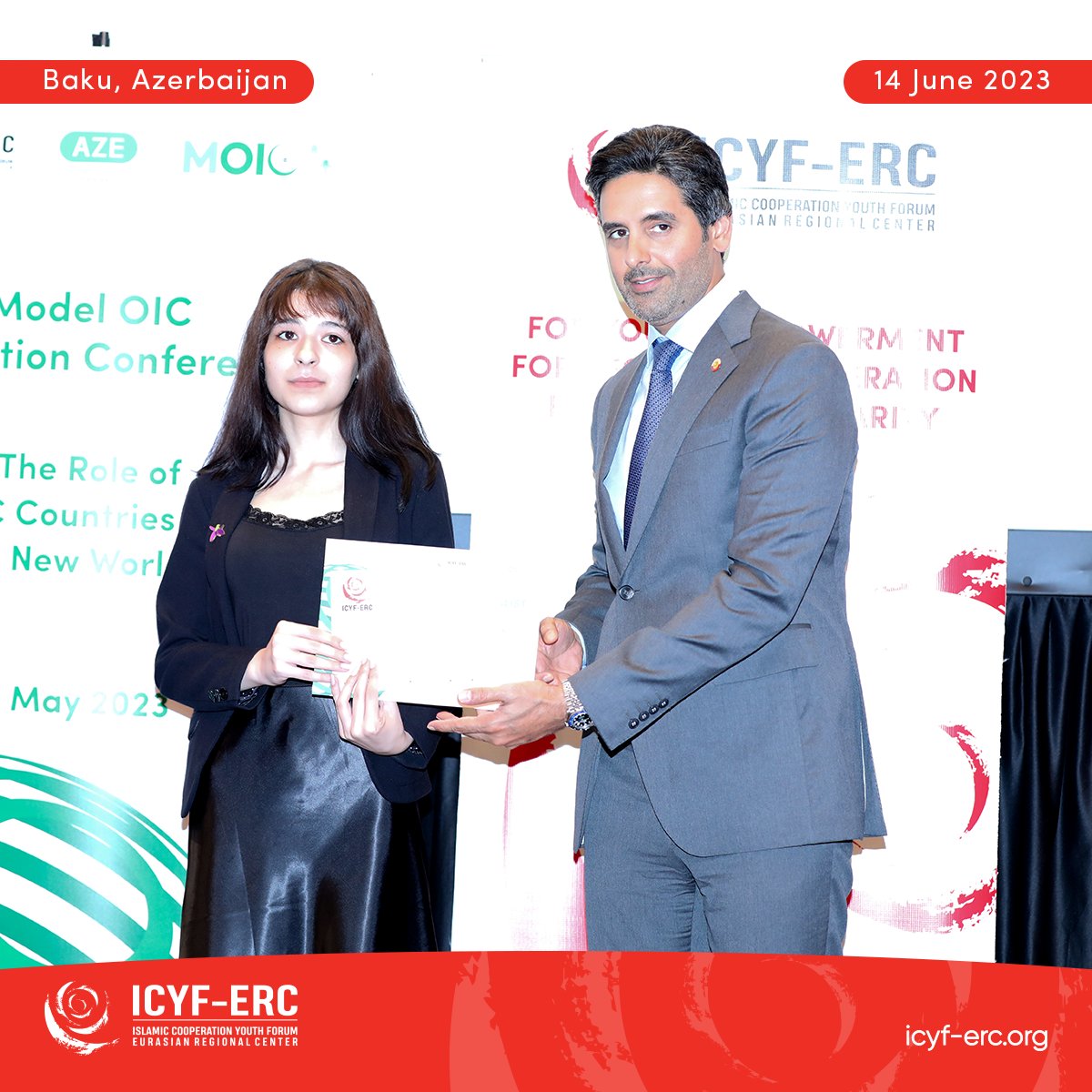 icyferc's tweet photo. On June 14, during the awarding #ceremony of #ModelOIC Simulation Conference, the reps of government agencies and #OIC embassies accredited in #Azerbaijan, as well as members of @Milli_Majlis, awarded students & teams for distinguished performance.
More:
https://t.co/o4wIpHNGQF https://t.co/ApDD6HulvT