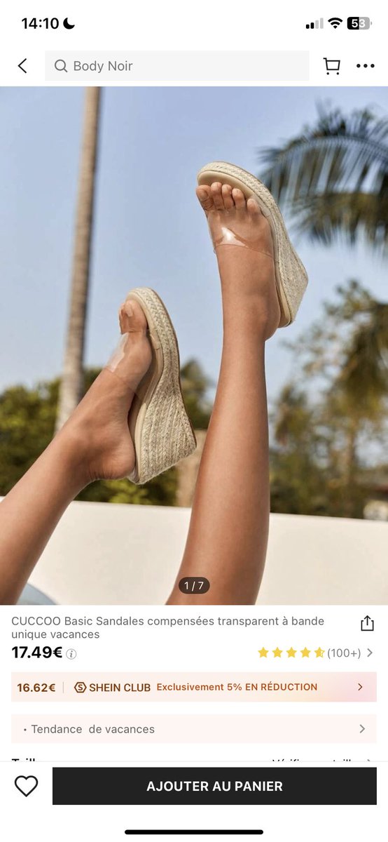 llaame3's tweet photo. c’était pas les fameuses claquette sur le site de sa pote??? 17€ sur shein elle abuse la #poupettekenza https://t.co/GVLqlXQIic
