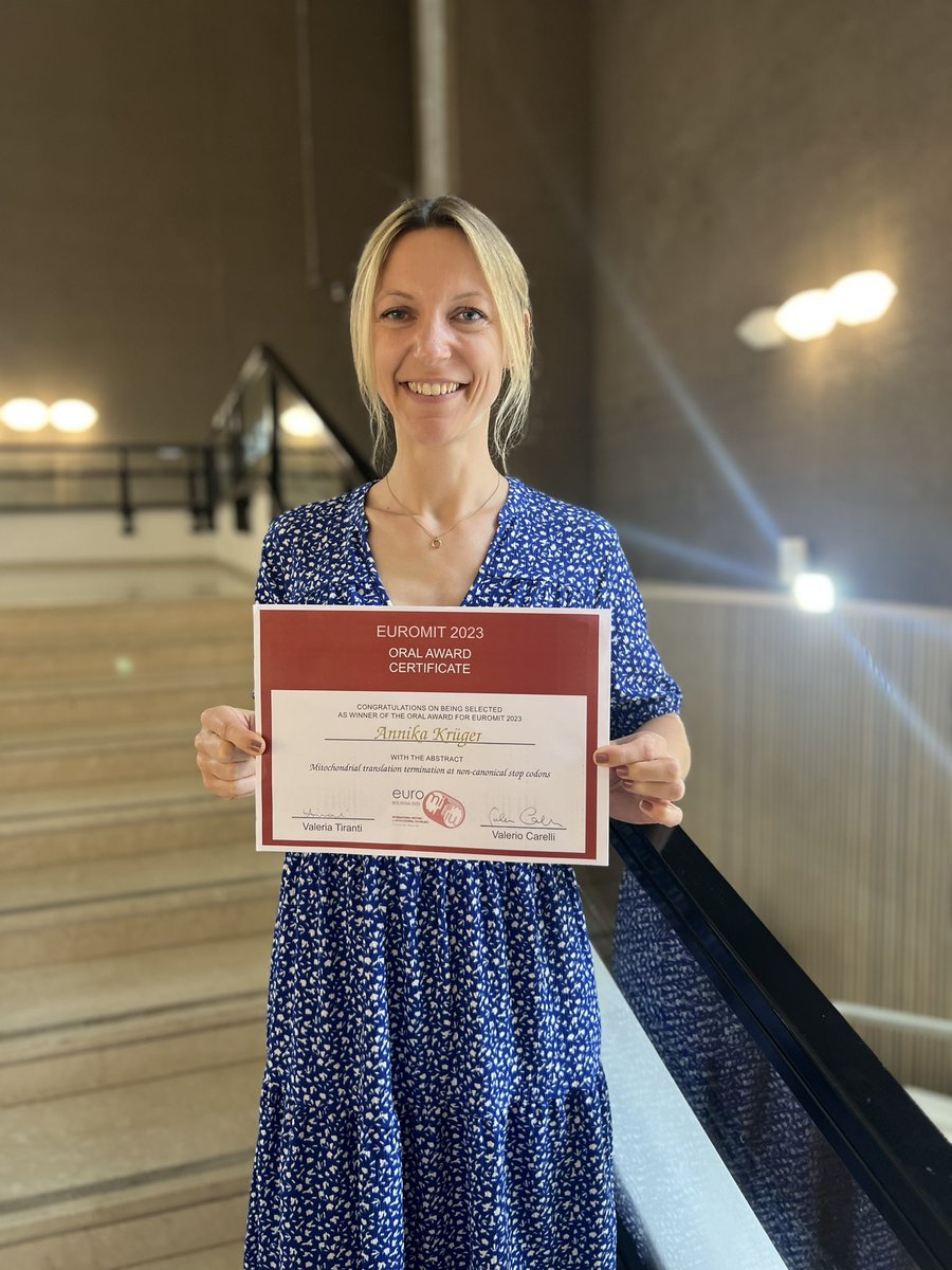 Congratulations Annika (<a href="/AnnikaKrger/">Annika Krüger</a>) on winning the overall oral presentation prize at #Euromit2023! Such a huge achievement and so well deserved!🌟