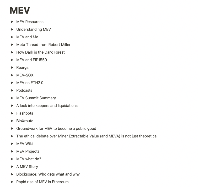 bytes032's tweet photo. I was looking for some resources on MEV and HOLY MOLY.

This is CRAZY.

Somebody compiled all the MEV ALPHA in a single place!

https://t.co/RnV8KYPFN7 https://t.co/ZnGGFe2Evi