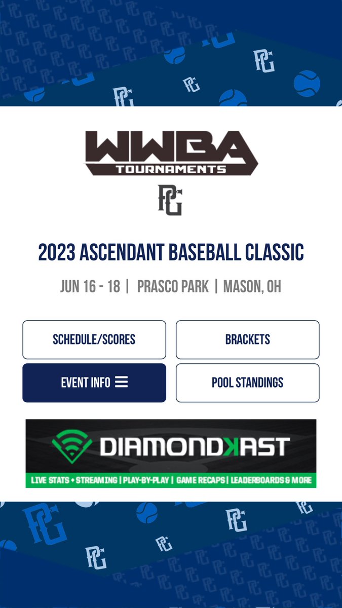 We will be out all weekend covering the Ascendant Baseball Classic! @PrascoPark / @CincySpikes 

For full coverage make sure to follow along!

@JGatesPG | #ABC 

Event Info: perfectgame.org/Events/Default…