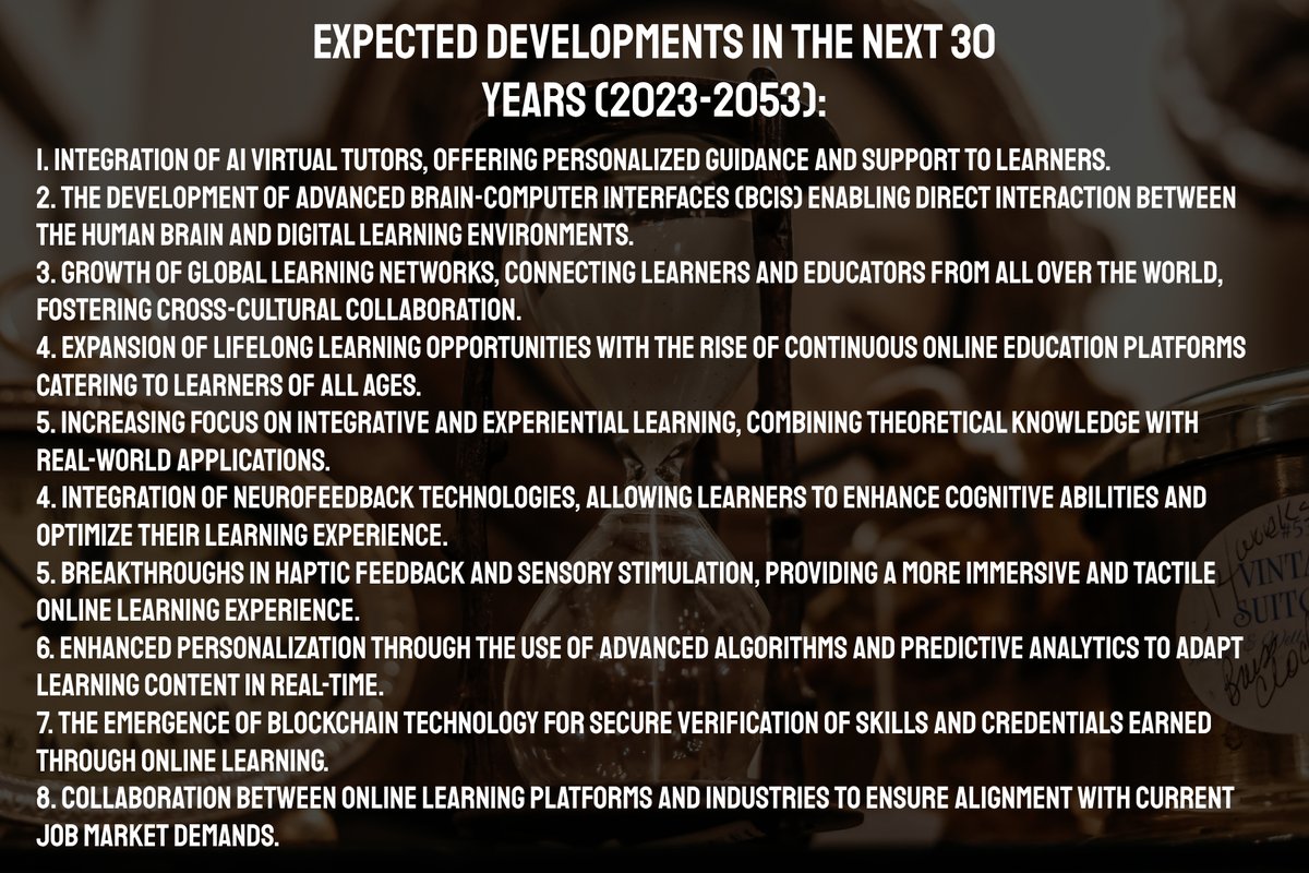 JZeroSolutions's tweet photo. Easy to read summary of how the online learning has been developing throughout the years and what to expect in the nearest future.
#elearning #onlinelearning #development #Timeline #CWTL https://t.co/x3hrJFlj3i