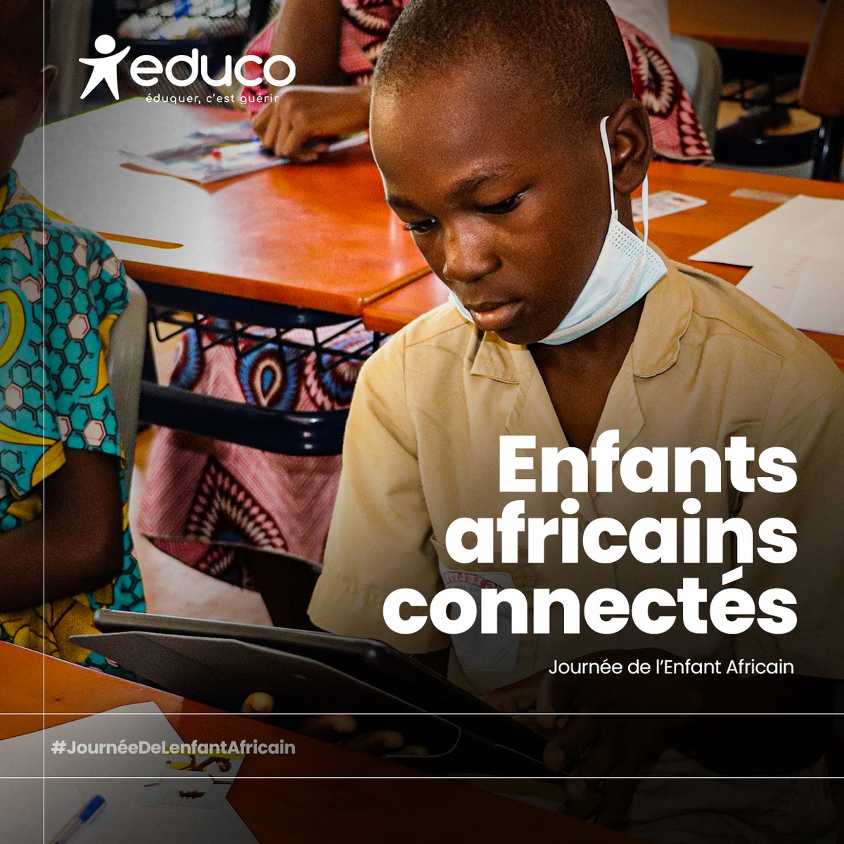 En cette Journée de l'Enfant Africain, assurons un accès sûr à l'environnement numérique. Ensemble, créons un avenir où tous les enfants africains s'épanouissent et réalisent leur plein potentiel. 
#educo #eduquercestguerir #JME2023 #ProtectionEnLigne