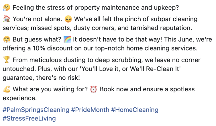#PalmSpringsCleaning #PrideMonth #HomeCleaning #StressFreeLiving