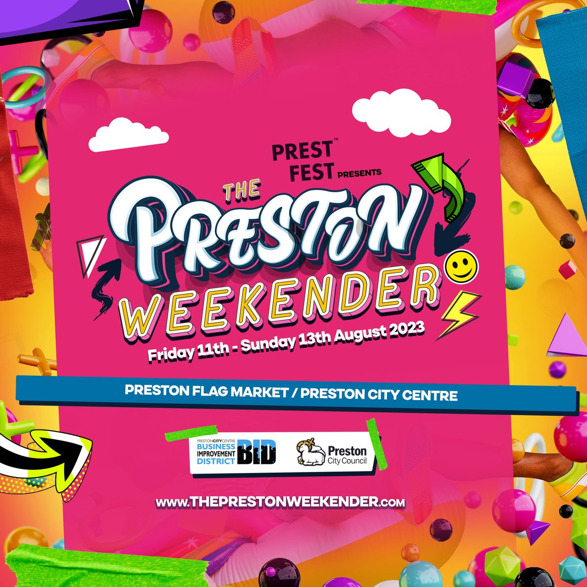 BIDPreston's tweet photo. Have you got your 🎟️ for the @PRWeekender yet?

Pop online and secure them today: https://t.co/VdRMiaV5oi

From disco to dance, and family entertainment to awesome live bands, 'The Weekender' has it all...

We're going to have a great weekend celebrating in #Preston and we want YOU to join us!
