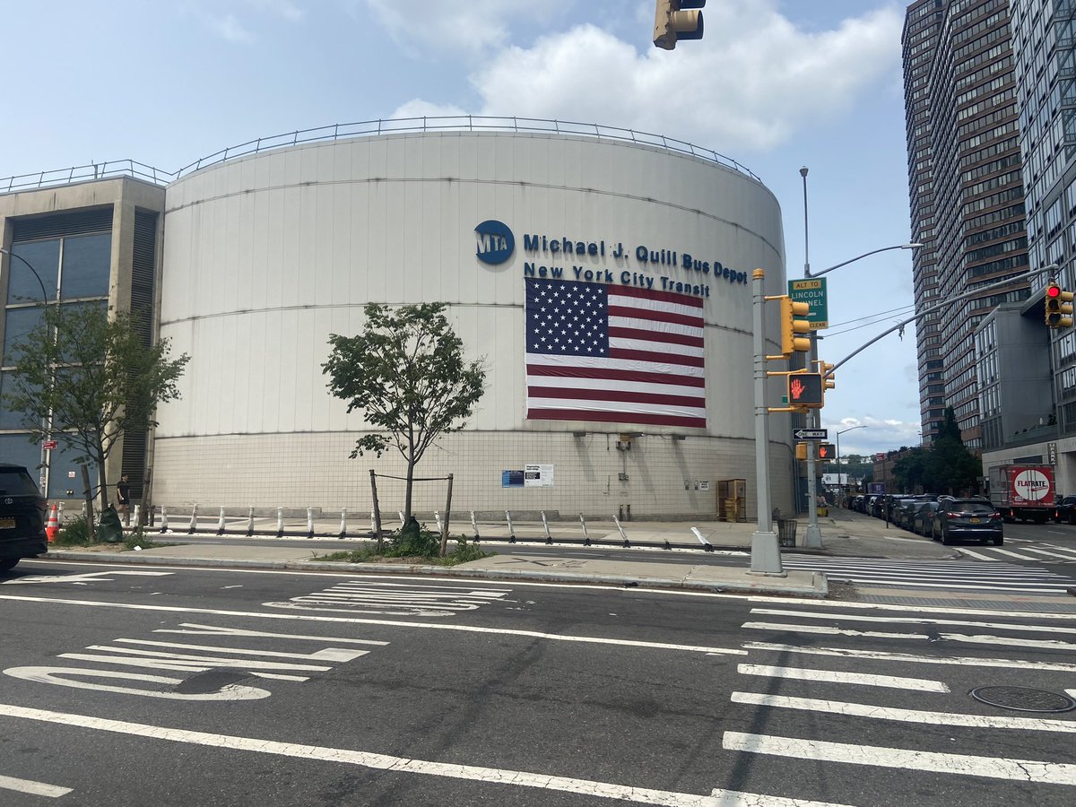 In 2018, <a href="/electrify_ny/">ElectrifyNY</a> launched in front of the Quill Bus Depot in NYC. We demanded that NY take urgent action to slash transportation emissions. 

Yesterday, we were invited inside to learn how <a href="/MTA/">MTA</a> is transitioning the largest bus system in America to a zero emission fleet 🚌⚡️