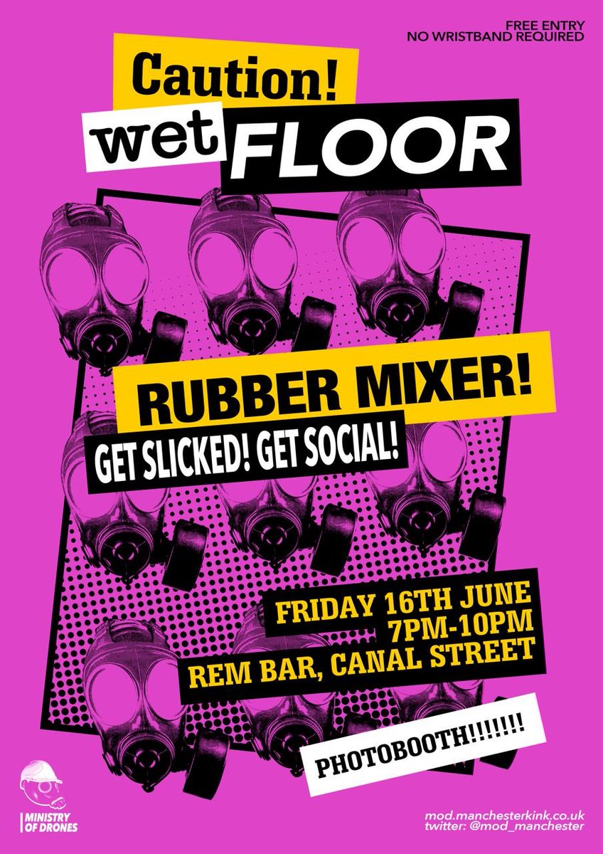 Come join us for our <a href="/MOD_Manchester/">Ministry of Drones</a> Rubber Social tonight at <a href="/RemBarManc/">Rem Bar</a> from 7pm!
We have a photobooth! You know you wanna get your latex clad ass in this thing for a selfie!!!!
(ft:@achillesKink) #MRM14