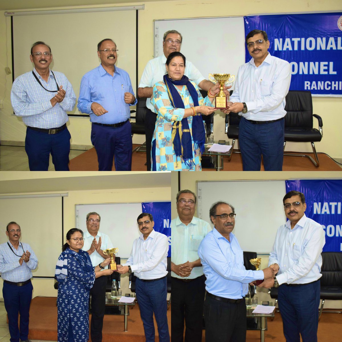 CCLRanchi's tweet photo. A quiz competition on the topic "HR &amp; Know Your Company" was held at CCL Hq, Ranchi. 
Participants from operational areas and CCL Hq competed in the same. Ms Kavita Gupta Ch Mgr (P) won the first prize.
Sri H.N.Mishra, Dir(Pers) felicitated the winners and congratulated them. https://t.co/K02klopPXO