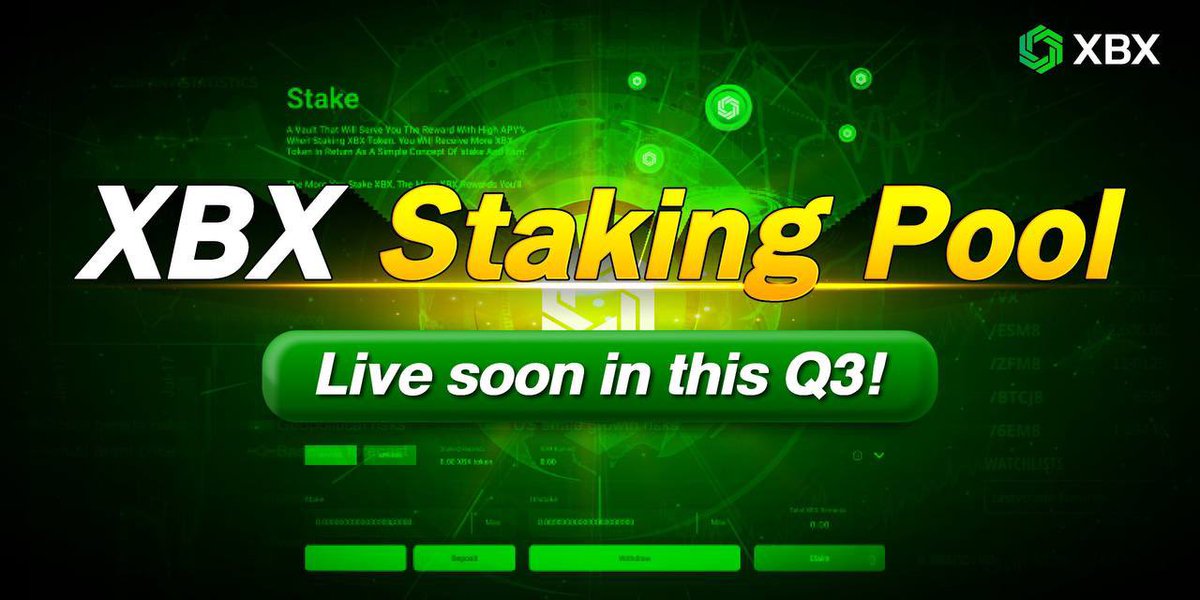 Upcoming in 2023 !!

Just to let you know, $XBX #staking feature is on the way here Q3. 🤫

Follow us
Twitter : x.com/xbxtoken
Telegram : t.me/xbxofficial
Website : xbxtoken.io