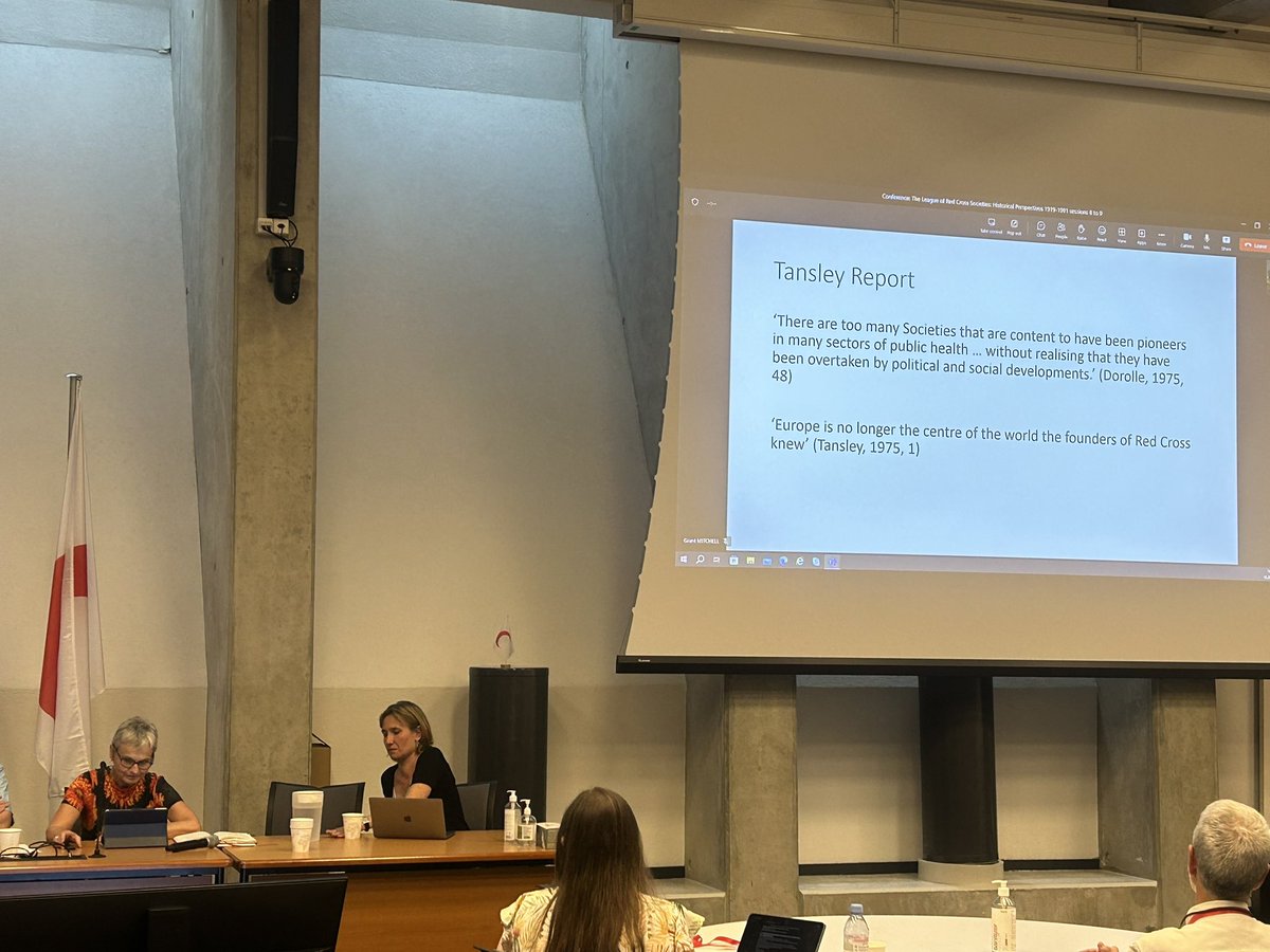 Resilienthum's tweet photo. Coming towards the end of the conference, one of our final presentations is by Prof Susanne Schech ‘Decolonising Humanitarian Assistance? The League of Red Cross Societies and the Africa Drought Relief Operations (1970s-1980s) https://t.co/RuJXEKvhHA