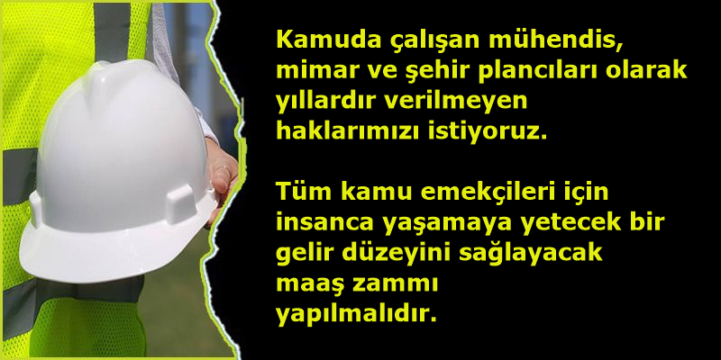 TMMOB1954's tweet photo. Kamuda çalışan mühendis, mimar ve şehir plancıları olarak yıllardır verilmeyen haklarımızı istiyoruz.

Tüm kamu emekçileri için insanca yaşamaya yetecek bir gelir düzeyini sağlayacak maaş zammı yapılmalıdır. https://t.co/0gqlw3q8pw