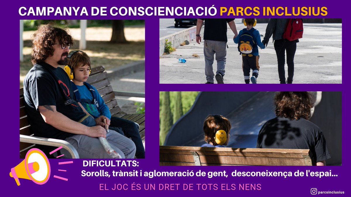 ana_mourelo's tweet photo. #ConscienciacióParcsInclusius
En Max com altres molts nens no pot anar al parc tot el que li agradaria.
Té sensibilitat sensorial que fa que no puguir estar quan hi ha molta gent i molt soroll. A més els llocs nous no el fan sentir còmode i entra en crisis.
👇 https://t.co/ryidKtgS9n