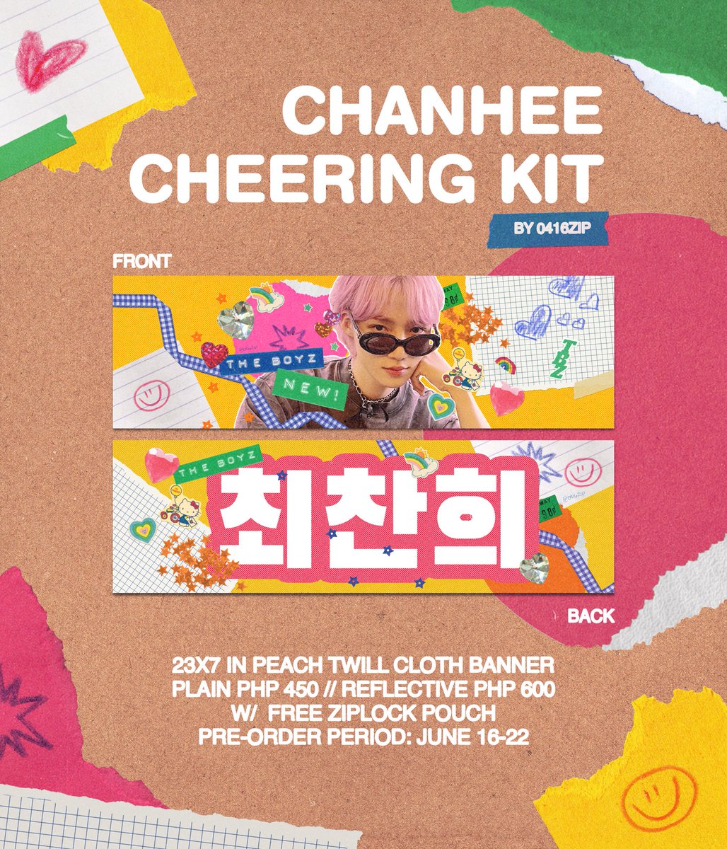 0416ZlP's tweet photo. #TBZ Chanhee Cheering Kit
by @0416ZlP 

☻ 23x7in cloth banner (plain or reflective) 
☻ PHP 450-600
☻ order here: https://t.co/xHARc6mj7z

wts lfb the boyz tbz ph https://t.co/BoSxUKmK1I
