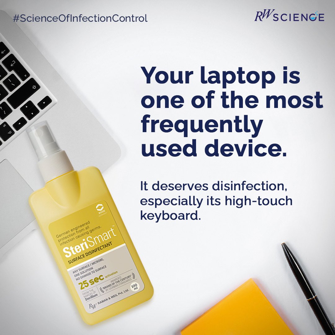 Protect your productivity sanctuary! Disinfect your laptop, with Sterismart.

#HealthAndHygieneBlunders #HygieneMyths #CleanHandsSaveLives #StaySafe #RWScience #TrustInScience #ScienceofInfectionControl #personalhygiene #everydayhygienemistakes #hygieneblunders