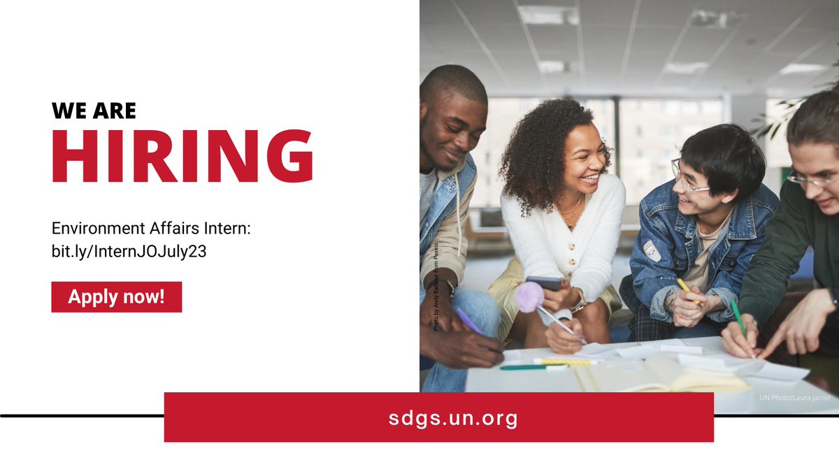 📢 We’re hiring!

If you are interested in contributing to the #SDGs and learning about sustainable development, apply for our internship programme by 10 July: bit.ly/InternJOJuly23
