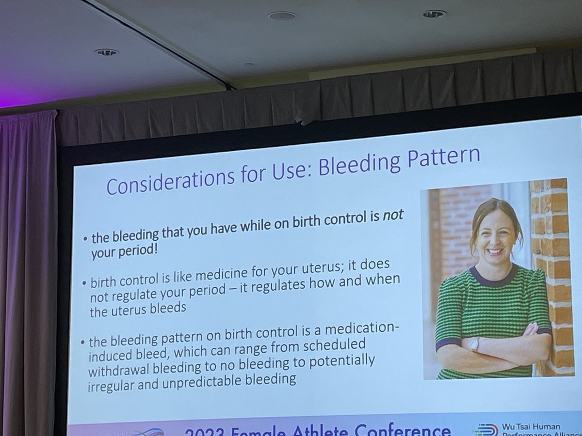 Impt point from ⁦@ElliottSale⁩ (as told by ⁦@DrKateAckerman⁩) 

Bleeding while on birth control is not a period! Key to know when screening for REDs in female athletes.  

⁦@FemaleAthConf⁩ #2023FAC