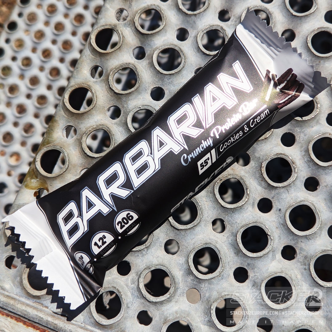 Stacker2Europe's tweet photo. Have you already tried the new Barbarian Cookies &amp; Cream bar?

#Stacker2Europe #BarbarianBar #MakeItHappen https://t.co/Zs53rh1M1Z