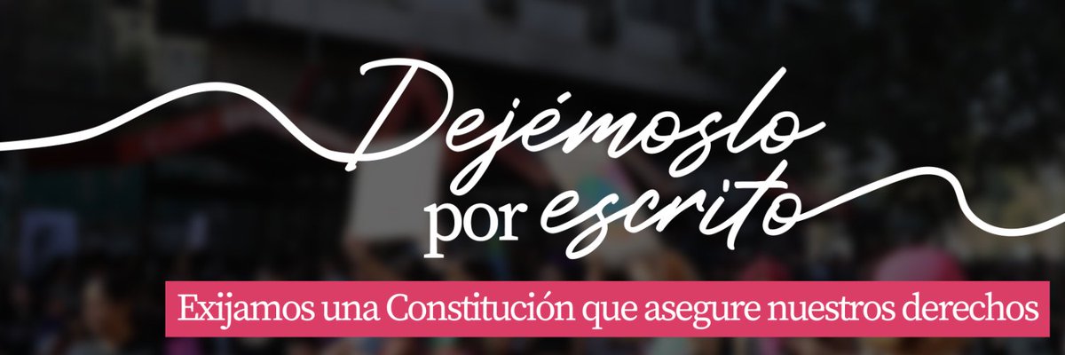 📝Los acuerdos no pueden ser sólo de palabra, necesitan quedar en un marco legal para mantenerlos a futuro.  

👀Te invitamos sumarte a la campaña #DejémosloPorEscrito ✍🏽y exijamos una Constitución que asegure nuestro derechos. 
🔗dejemosloporescrito.cl