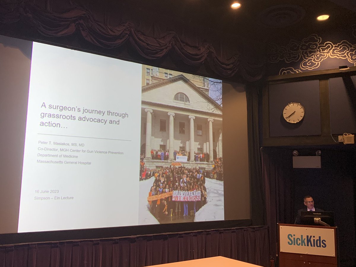 Augusto Zani (@augusto_zani) on Twitter photo Inspiring lecture on advocacy and prevention of pediatric trauma and gun violence by @peter_masiakos 2023 Simpson-Ein lecturer <a href="/SickKidsNews/">The Hospital for Sick Children (SickKids)</a>! Perfect example of a person who fights to make the world a better place! <a href="/kasperwang/">Kasper Wang</a> <a href="/UofTSurgery/">U of T Department of Surgery</a> Inspiring lecture on advocacy and prevention of pediatric trauma and gun violence by @peter_masiakos 2023 Simpson-Ein lecturer <a href="/SickKidsNews/">The Hospital for Sick Children (SickKids)</a>! Perfect example of a person who fights to make the world a better place! <a href="/kasperwang/">Kasper Wang</a> <a href="/UofTSurgery/">U of T Department of Surgery</a>