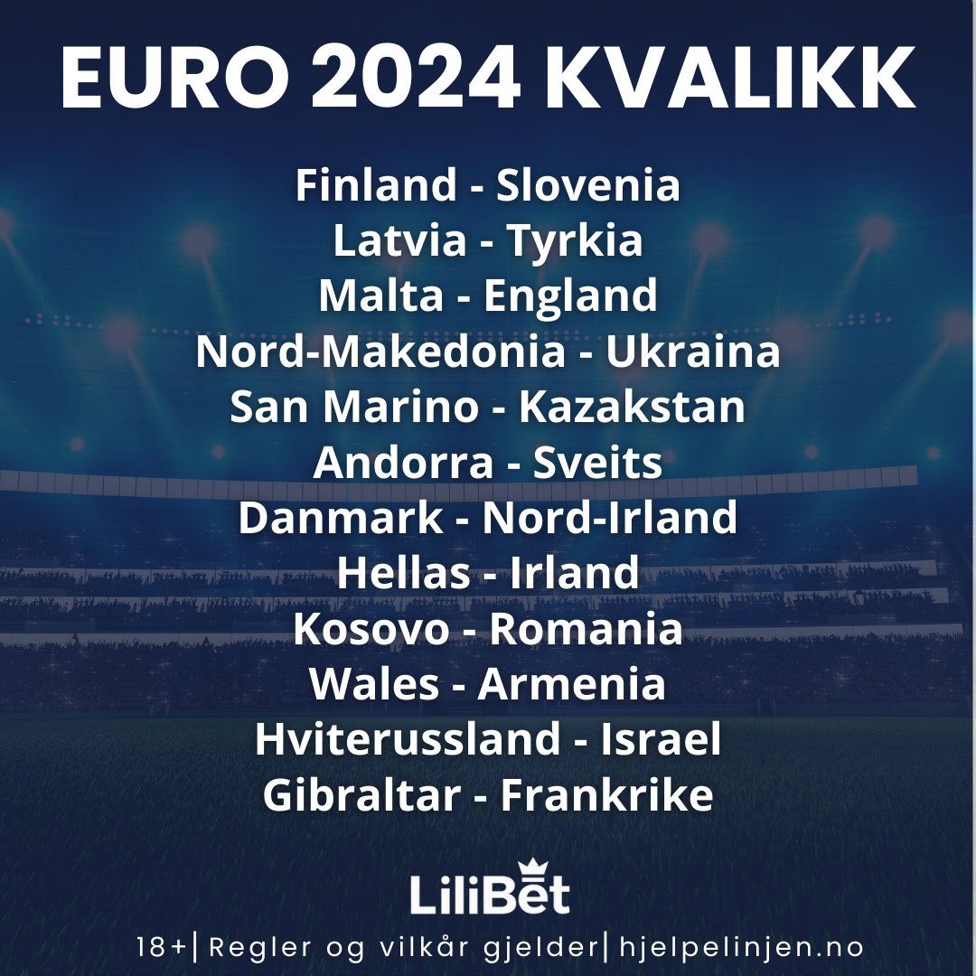 🇪🇺 #EURO2024 | 𝗞𝗢𝗡𝗞𝗨𝗥𝗥𝗔𝗡𝗦𝗘! ⚽️

✅ Hvilken kamp inneholder flest mål?
✅ Retweet og trykk ❤️ for å delta!

Cashbonus premie til èn riktig gjetter 🤝

AVSPARK KL 20:45  ⤵️ #EuropeanQualifiers