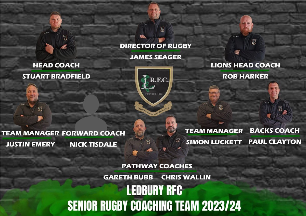 📢Senior Rugby Coaching Team📢
2023/2024 Season