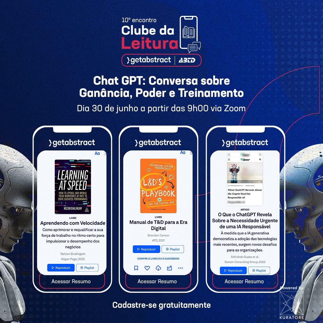 ABTD's tweet image. No dia 30 de junho, sexta-feira, a partir das 9h, estaremos mais uma vez reunidos, dando continuidade a temas que surgiram organicamente nos encontros anteriores.

👉 mla.bs/689bb0e5

#abtd #treinamento #desenvolvimento #gestãodepessoas #desenvolvendopessoasenegócios