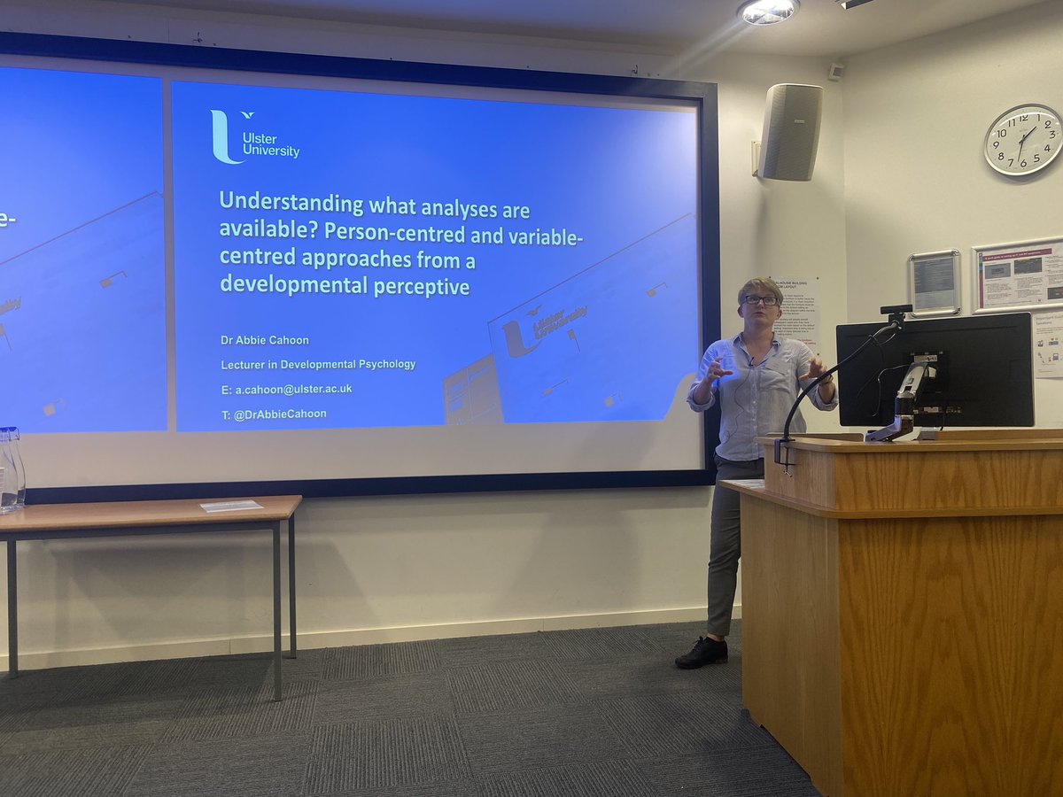 And last but not least, @DrAbbieCahoon is telling us all about variable-centred versus person-centred approaches to longitudinal analyses #LDAinsights23