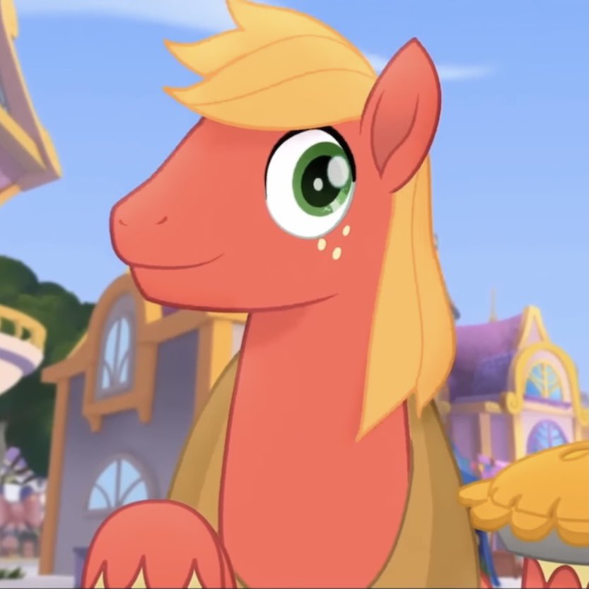 strbrryharmony's tweet image. to whoever on the mlp team designed the two movie versions of big mac, come outside i just wanna talk.