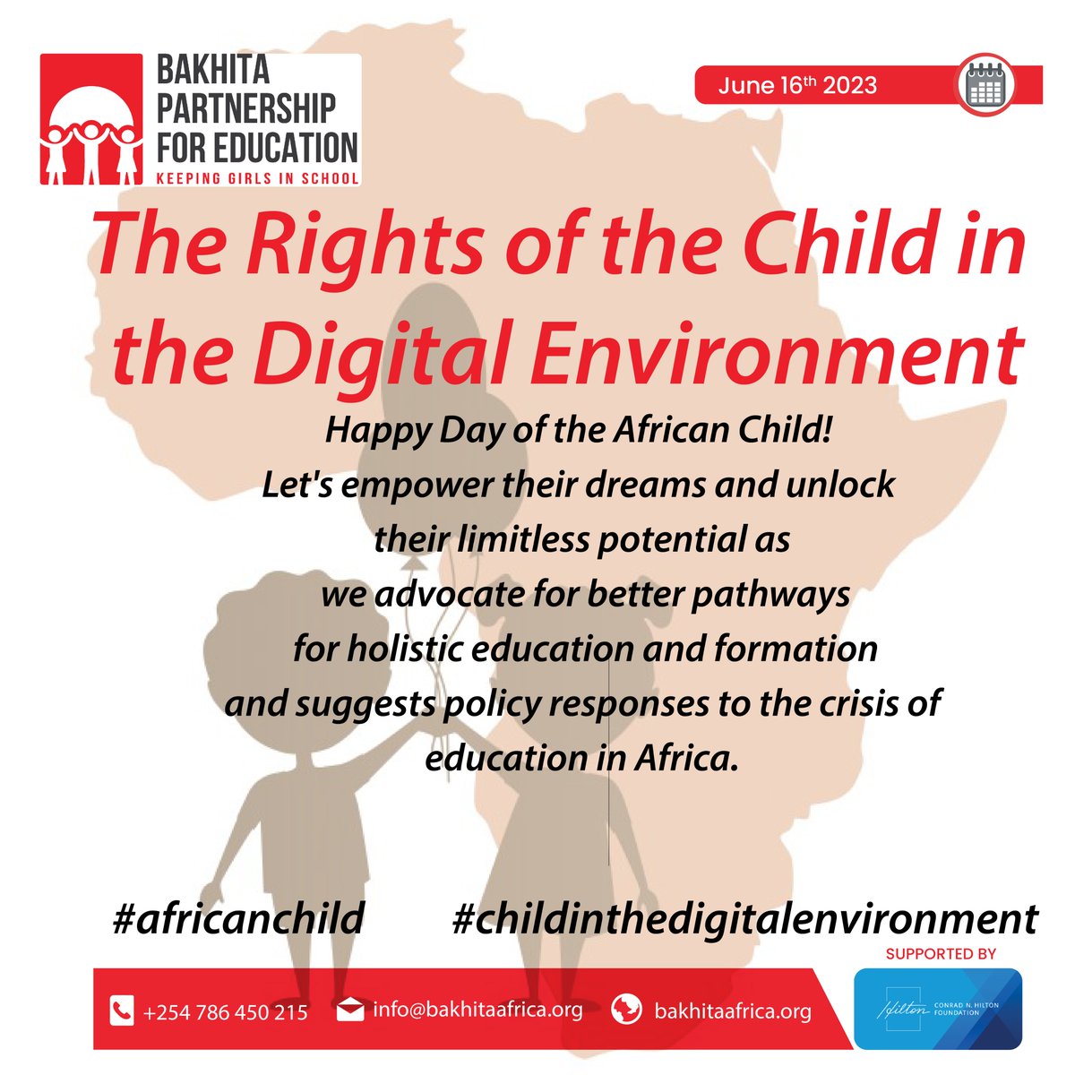 Bakhita Partnership for Education is shaping a Brighter Future: Celebrating the African Child and Igniting Possibilities through Holistic Education and Policy Reform
Join us in the Child-led Global Webinar us06web.zoom.us/webinar/regist…

#HappyDayOfTheAfricanChild #EmpoweringDreams