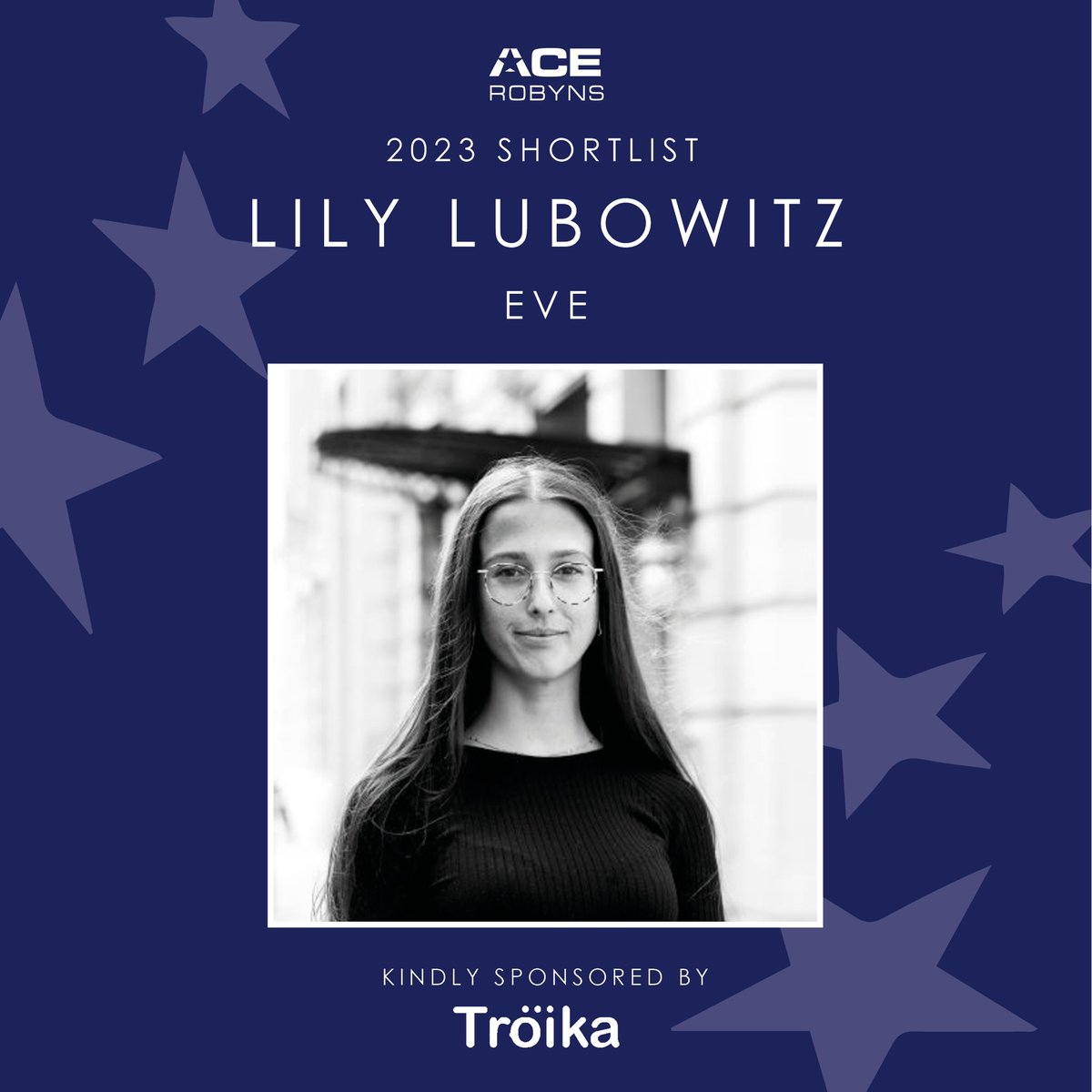 ACE (@acegborg) on Twitter photo And our final ACE Robyns shortlisted nominee is Lily Lubowitz Head of Venue Sales at Eve. See you on the 11th July at Bluefin. Thanks to our sponsors <a href="/Troikachat/">Troika Recruitment</a> and our hosts <a href="/graysonsuk/">Graysons UK</a> #acerobyns23 #acenetworking And our final ACE Robyns shortlisted nominee is Lily Lubowitz Head of Venue Sales at Eve. See you on the 11th July at Bluefin. Thanks to our sponsors <a href="/Troikachat/">Troika Recruitment</a> and our hosts <a href="/graysonsuk/">Graysons UK</a> #acerobyns23 #acenetworking