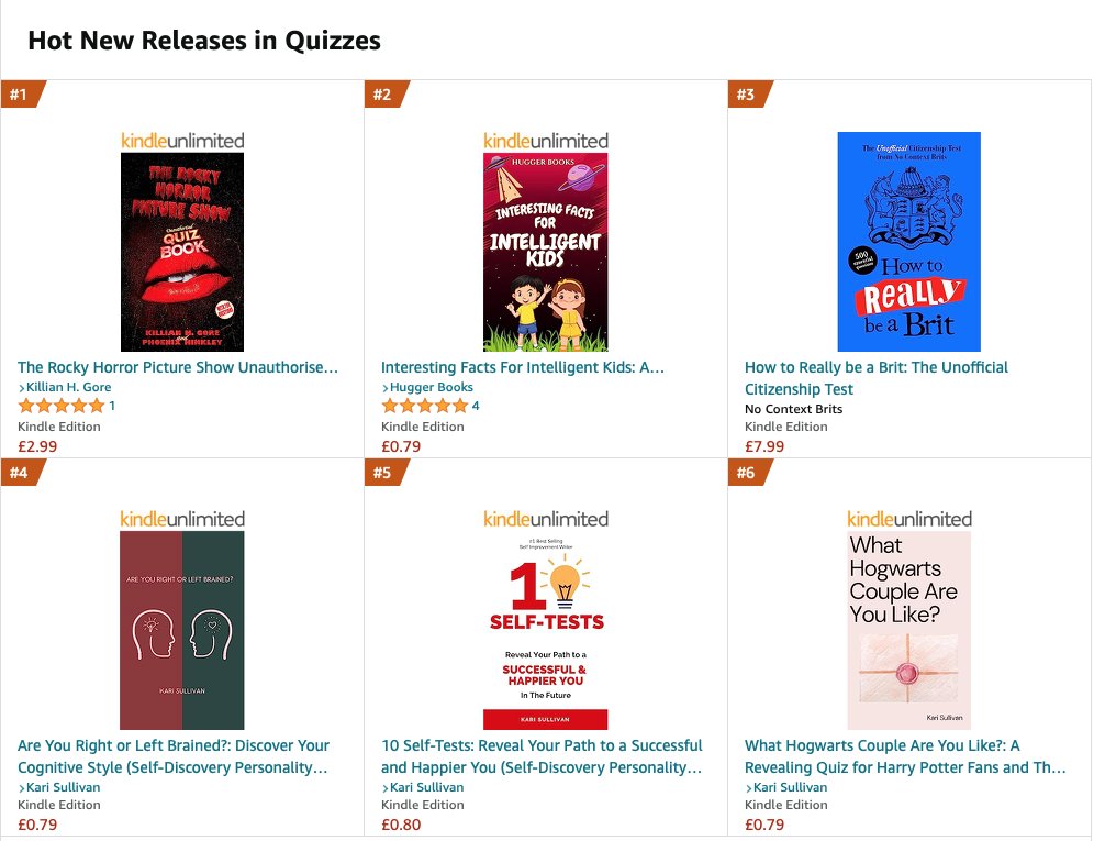 NUMBER ONE!!! In Hot (Patootie) New Releases in Quizzes on Amazon!

UK - amazon.co.uk/Rocky-Horror-P…
USA - amazon.com/Rocky-Horror-P…

#therockyhorrorpictureshow #rockyhorrorpictureshow #newbook #horrorbooks #numberone #Quizzes #books #HorrorFamily