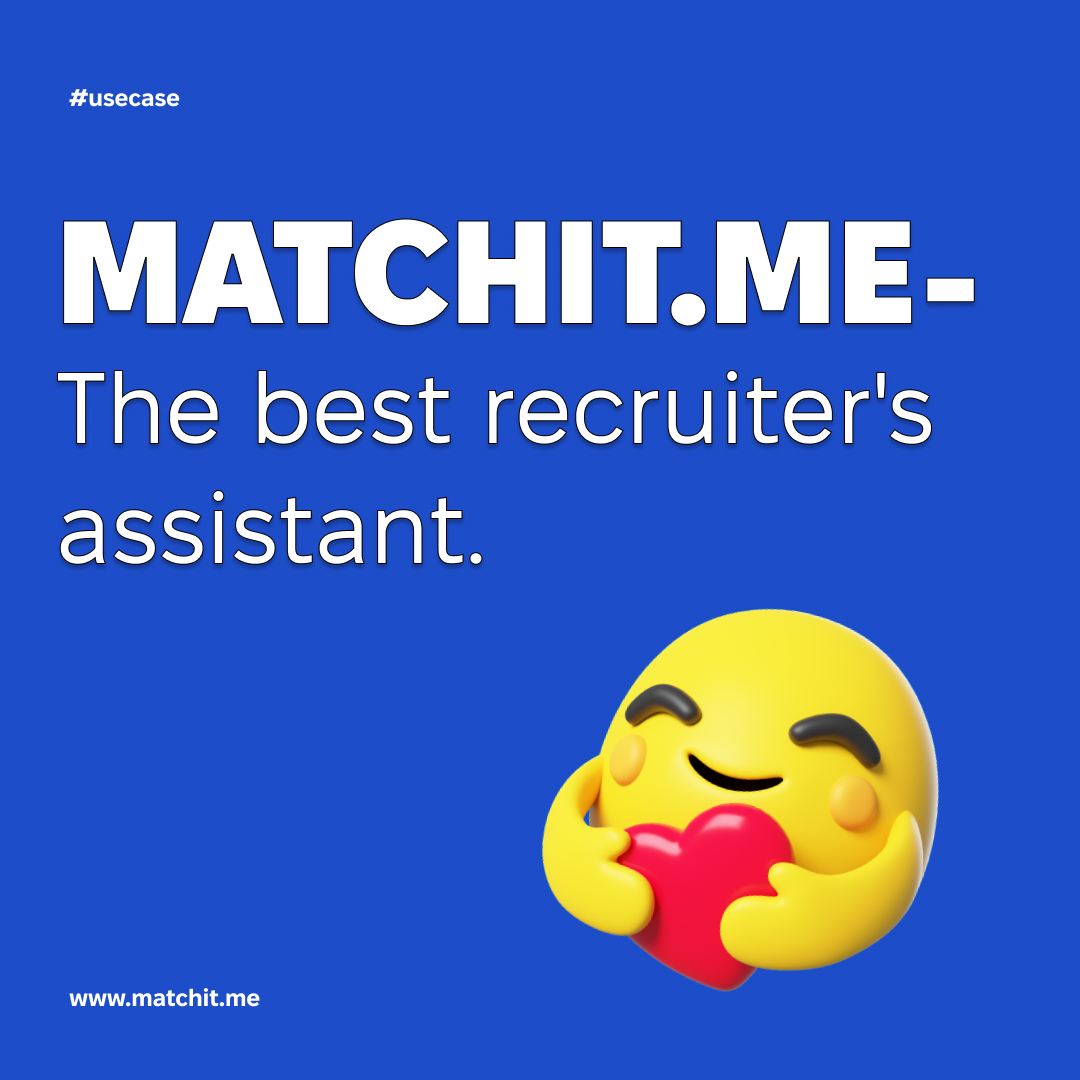 Matchit.me - The best recruiter's assistant.

Recommend for a bonus!
Keep everything in one place !
Get a huge database of new vacancies!
Register : app.matchit.me/register?ref=t…

#recruiting #jobsearch #careertips #hiringnow #jobmarket #recruitmentplatform #recruiterlife