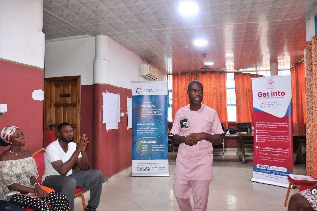 YotaRising's tweet photo. Day 4 of the Get Into Soft Skills Training in Kumasi focused on teaching the participants listening skills, assertiveness and how to handle customer complaints tactfully.   

#getintoemployment
@PrincesTrustInt https://t.co/BwFhygxlQC