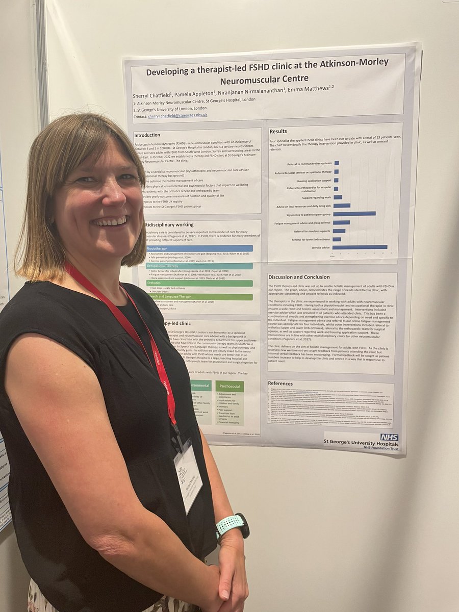 Emma Matthews 💙 (@emmam_channels) on Twitter photo Sherryl doing a great job at #FSHD IRC 2023 presenting the new therapy led service for patients with FSHD at St Georges <a href="/NeurobalanceP/">Sherryl Chatfield</a> @StGeorgesTrust <a href="/PamAppletonNMC/">Pamela Appleton</a> Sherryl doing a great job at #FSHD IRC 2023 presenting the new therapy led service for patients with FSHD at St Georges <a href="/NeurobalanceP/">Sherryl Chatfield</a> @StGeorgesTrust <a href="/PamAppletonNMC/">Pamela Appleton</a>