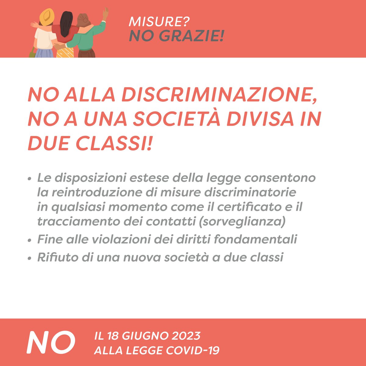 Aiutateci tutti a convincere il popolo svizzero a dire no alla divisione! 🧡

🫱🏽‍🫲🏼 Sostieni ora la campagna: misure-no.ch/sostenere/